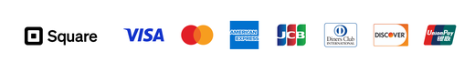Square — Visa, Mastercard, American Express, JCB, Diners Club, Discover, UnionPay